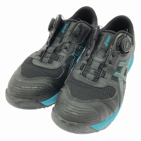 ☆比較的綺麗☆asics アシックス ウィンジョブ CP219 BOA 1273A092 ブラック×ガンメタル 27.5cm 安全靴 作業靴137778 - 0