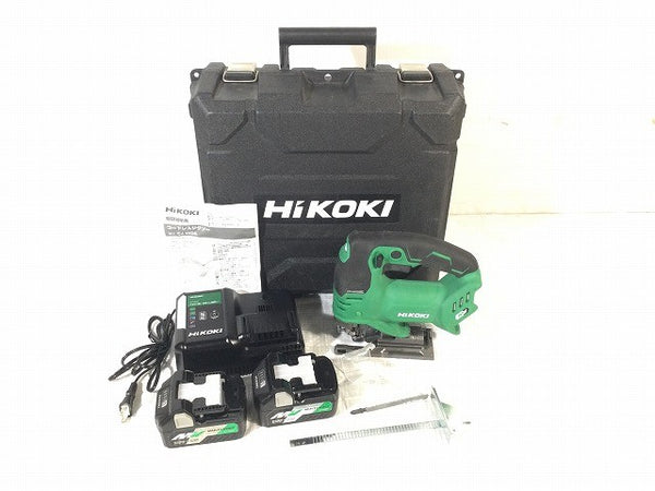 ☆中古品☆HiKOKI ハイコーキ 36V 135mm コードレスジグソー CJ36DA バッテリ2個(36V 2.5AH) 充電器 ケース付 切断 木材加工129017 - 3