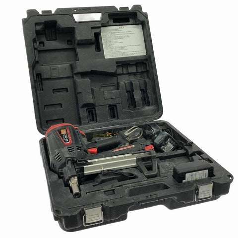 ☆中古品☆MAX マックス 6V 充電式ガスネイラ GS-725C バッテリ2個(1.5Ah) 充電器 ケース付 ガス式鋲打ち機 ピン打ち機 ピンネイラ130428 - 0