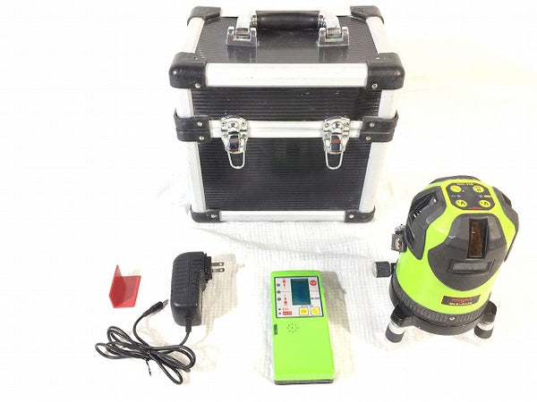 ☆中古品☆might マイト工業 グリーンレーザー墨出し器 MLS-443G 受光器 ACアダプタ ケース付き 計測 測定 工具108599 - 3