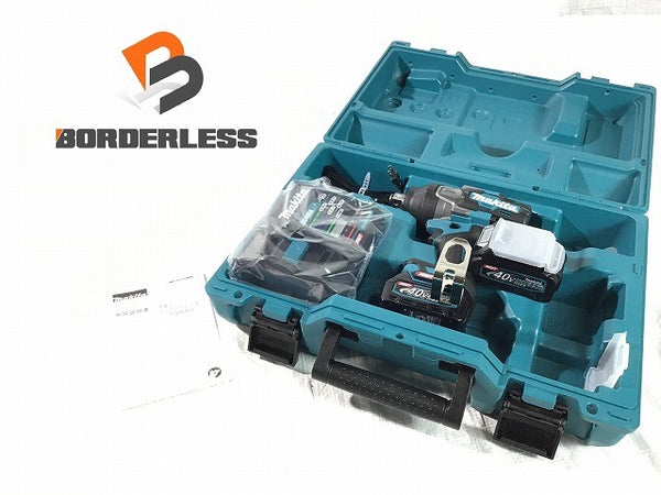 ☆未使用品☆makita マキタ 40Vmax 充電式インパクトレンチ TW001GRDX バッテリ2個(40Vmax2.5Ah) 充電器 ケース付 コードレス134042 - 1