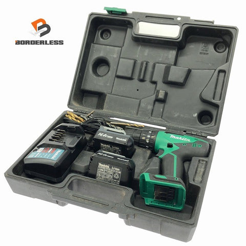 ☆中古品☆makita マキタ 14.4V 充電式震動ドライバドリル M850DWX バッテリ2個(1.1Ah) 充電器 ケース付 振動ドライバドリル130995