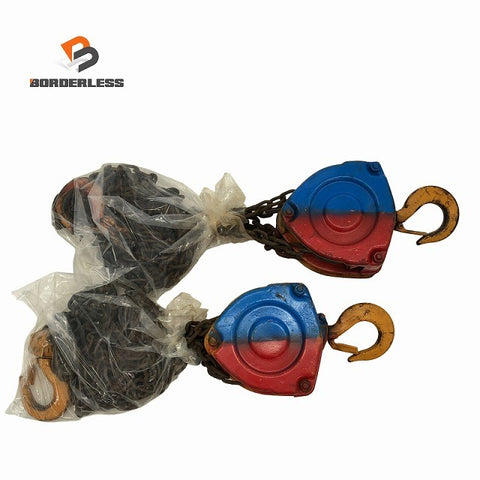 ☆中古品2個セット☆KITO キトー チェーンブロック M3形 CB010 荷重1.0ton/1ton 揚程2.5m 手動式 チェンブロック 吊り具 荷揚げ機135682
