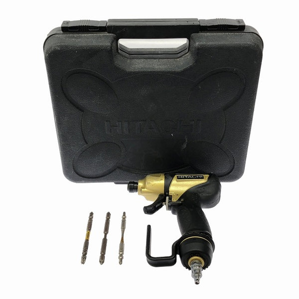 ☆中古品☆ HITACHI 日立工機 高圧エアインパクトドライバー WH12H2 ゴールド 本体+パーツ+ケースエアーツール - 3