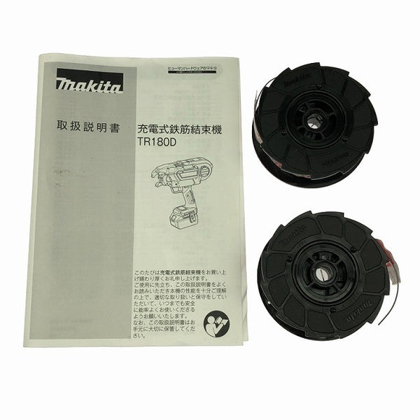 ☆中古比較的綺麗☆makita マキタ 18V 鉄筋結束機 TR180D 本体＋ワイヤー＋ケース付 コードレス バッテリー式134031 - 10