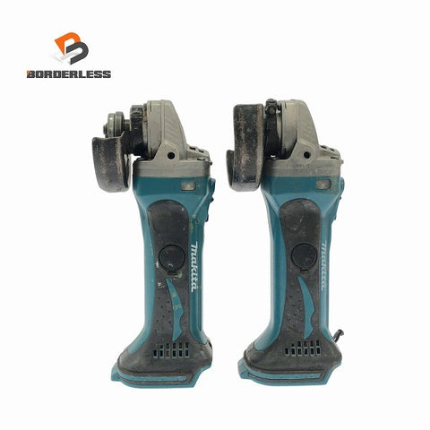 ☆中古品2点セット☆makita マキタ 14.4V 100mm 充電式ディスクグラインダー GA400D 研磨 研削 コードレス ディスクサンダー129199