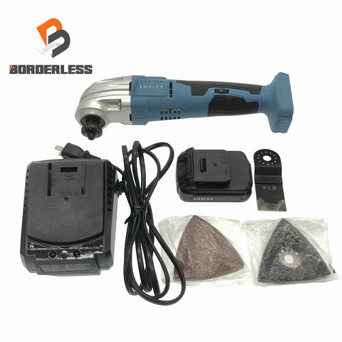 ☆中古品☆LIFELEX ライフレックス 10.8V 充電式マルチツール KMMT-108 バッテリ1個(1.5Ah) 充電器付 コードレス カットソー115471