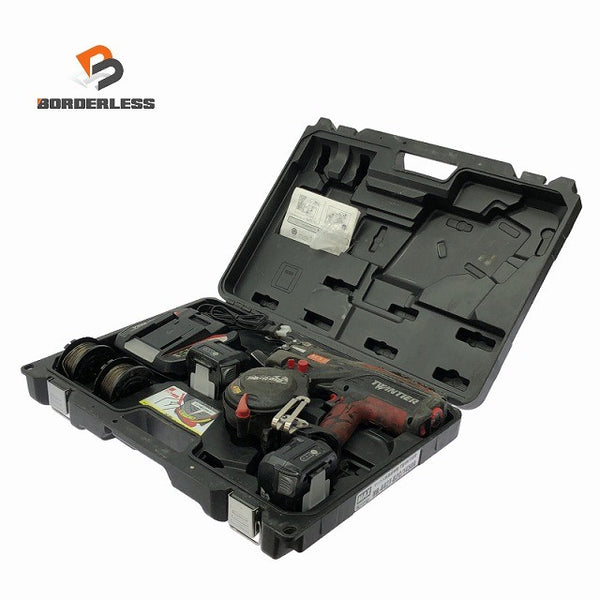 ☆中古品☆ MAX マックス 14.4V 充電式鉄筋結束機ツインタイア RB-442T-B2C/1450A バッテリー2個(5.0Ah)充電器 ケース付き128210 - 1
