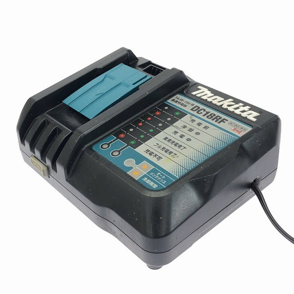 ☆中古品セット☆makita マキタ 18V 2.0Ah 純正 リチウムイオンバッテリー2個 BL1820B 急速充電器 DC18RF付 残量表示有 蓄電池137116 - 2