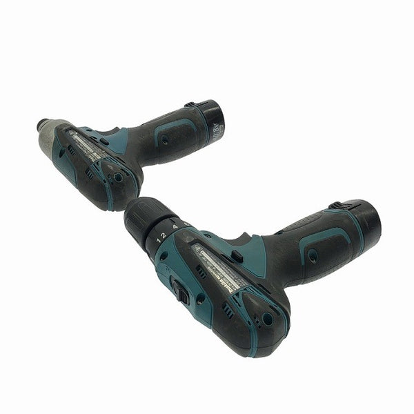☆中古品 2点セット☆makita マキタ 10.8V インパクトドライバ TD090D ドライバドリル DF330D バッテリー2個(10.8V 1.3Ah) 充電器付 - 5