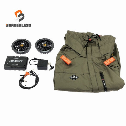 ☆極美品セット☆BURTLE バートル 24V エアークラフト用バッテリー AC09 ファンユニット AC09-2 長袖ブルゾン AC2061 2025年モデル