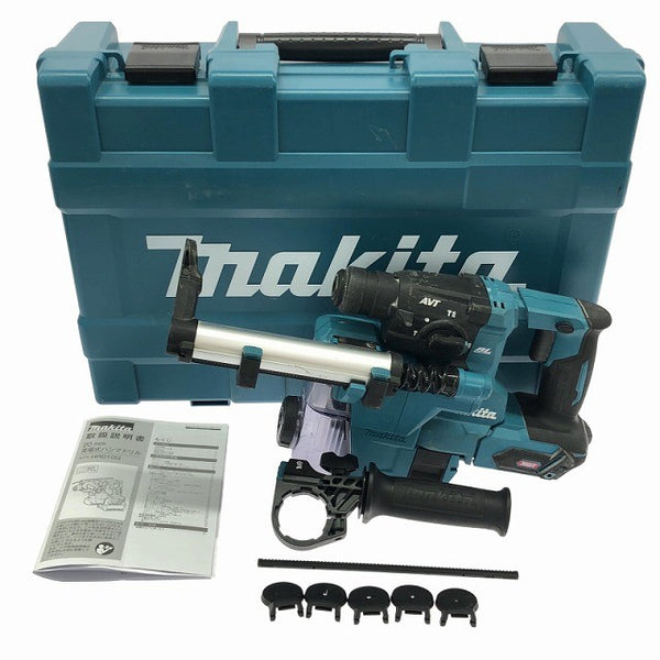☆比較的綺麗☆makita マキタ 40Vmax 20mm 充電式ハンマドリル HR010GZKV 青 本体+集じんシステム(DX16) ハンマードリル135864 - 3