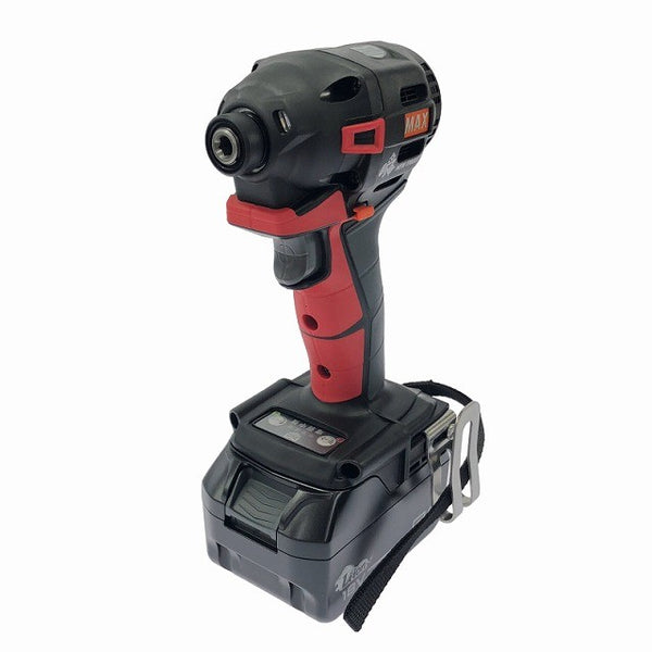 ☆未使用品☆MAX マックス 充電式ブラシレスインパクトドライバ PJ-ID153R-B2C/1850A バッテリ2個(18V5.0Ah) 充電器 レッド127627 - 4
