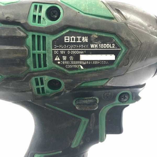 ☆中古品☆HITACHI 日立工機 18V コードレスインパクトドライバ WH18DDL2 バッテリー1個(18V 6.0Ah) 充電器付120003 - 7