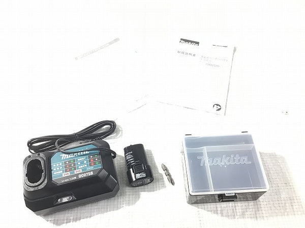 ☆未使用品☆makita マキタ 7.2V 充電式ペンインパクトドライバー TD022DSHX 青/ブルー バッテリ2個(1.5Ah) 充電器 ケース付130967 - 10