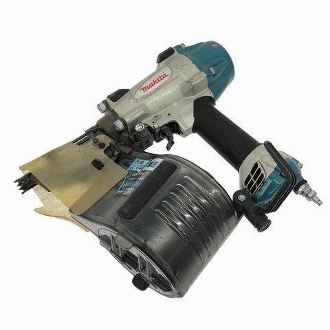 ☆中古品☆makita マキタ 90mm 高圧ロール釘打機 AN910H エアツール 大工道具 内装業114974 - 0