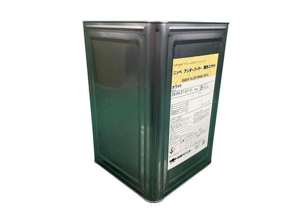 ☆未使用品 日本ペイント ニッペ アンダーフィラー弾性エクセル 16kg ホワイト 一斗缶 1液形 下塗り材 水性微弾性 塗料 塗装用 材料133697 - 3