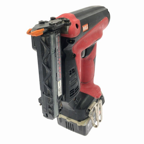 ☆中古品☆MAX マックス 14.4V 充電式ピンネイラ TJ-35P1 充電式ブロワ PJ-BL21 バッテリー(14.4V 3.0Ah) 付き137088 - 0