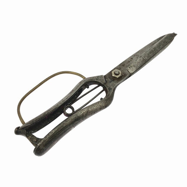 ☆中古品☆おの義 片手刈込鋏 ガード付 金止 全長約260mm 刃長約115mm 葉刈兼用 手造り 義一作 植木鉢 剪定鋏 園芸用 はさみ ハサミ 116400116400 - 4