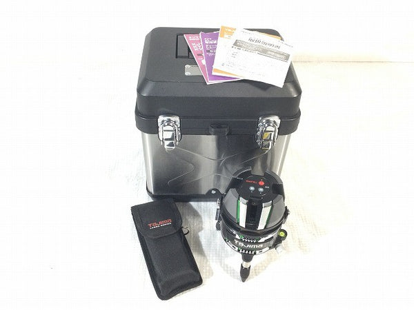 ☆中古美品☆TAJIMA タジマ グリーンレーザー墨出し器 ZEROG2-KJY 本体+受光器+ケース付 高精度 矩十字 ZERO GREEN128881 - 3