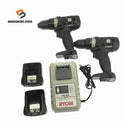 ☆中古品☆RYOBI リョービ 14.4V 充電ドライバドリル BD-1400×2 バッテリー B-1430L×2 充電器付き122059 - 1
