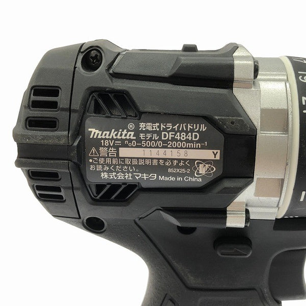 ☆美品☆makita マキタ 18V 充電式ドライバドリル DF484D 黒/ブラック バッテリー(18V 5.0Ah) 残量表示ボタン付き137706 - 6