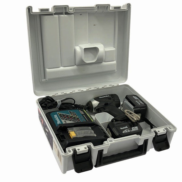 ☆比較的綺麗☆makita マキタ 14.4V 充電式インパクトドライバ TD134DMX2B バッテリ2個(14.4V4.0Ah) 充電器付 締付け 電動工具134911 - 2