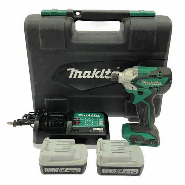 ☆中古品☆makita マキタ 14.4V 充電式インパクトドライバー MTD001DSX バッテリー2個(14.4V 1.5Ah) 充電器 ケース付136706 - 3