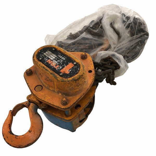 ☆中古品2個セット☆KITO キトー チェーンブロック M3形 CB010 荷重1.0ton/1ton 揚程2.5m 手動式 チェンブロック 吊り具 荷揚げ機132086 - 6