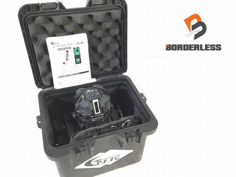 ☆中古品☆LTCテクノ販売 プラチナムグリン電子レーザー LTC-RZ9X 受光機 バッテリ2個 ケース付 グリーンレーザー墨出し器114741 - 0