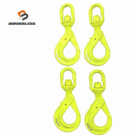 ☆美品4本セット☆MARTEC マーテック スイベルフック BKL-13-10 5.3ton ラッチロック ロッキングフック チェーンスリング用 吊り具117321