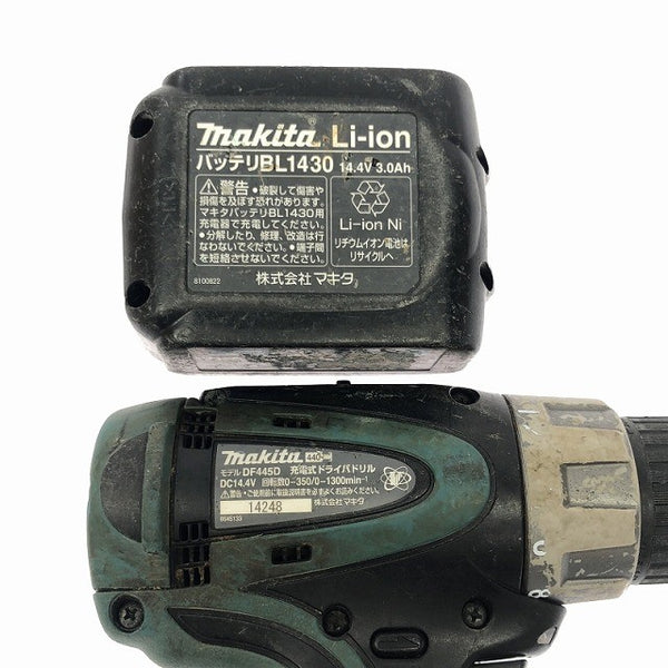 ☆中古品☆ makita マキタ 14.4V 充電式ドライバドリル DF445D 本体+バッテリー1個(3.0Ah)119514 - 9