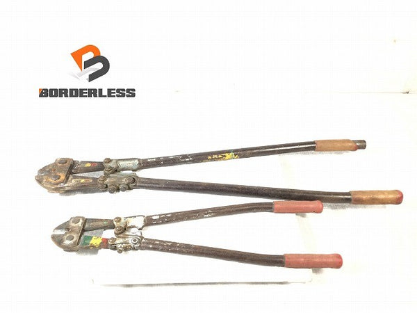 ☆中古品2点セット☆MCC ボルトクリッパー 600mm/900mm 手動式 番線カッター ボルトカッター 切断機 鉄線 手工具 ハンドツール132558 - 1