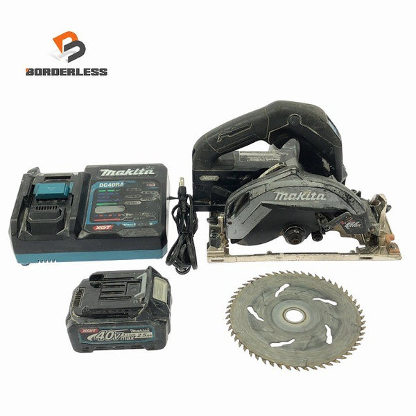 ☆中古品※コメント必読☆makita マキタ 40Vmax 充電式マルノコ HS001G バッテリ1個(2.5Ah)充電器付き コードレス 丸のこ130371 - 1