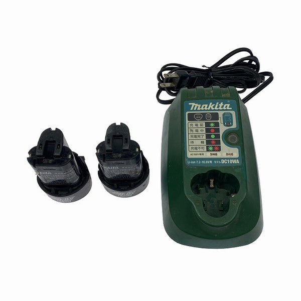☆中古品 2点セット☆ makita マキタ 125mm ディスクグラインダ 9535B インパクトドライバ TD090D 10.8V1.3Ah×2個 充電器129379 - 9