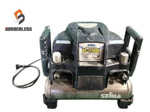 ☆中古品☆SEIWA 精和産業 セイワ ハンディーコンプレッサー HC-1250DX 一般圧2口 エアーツール 塗装 電動 エアコンプレッサー113649