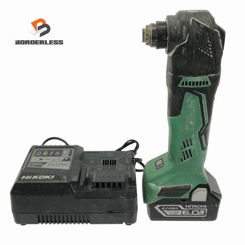 ☆中古品☆HITACHI 日立工機 18V コードレスマルチツール CV18DBL バッテリ1個(18V6.0Ah) 充電器付 充電式 カットソー135353