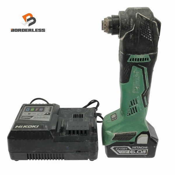 ☆中古品☆HITACHI 日立工機 18V コードレスマルチツール CV18DBL バッテリ1個(18V6.0Ah) 充電器付 充電式 カットソー135353 - 1