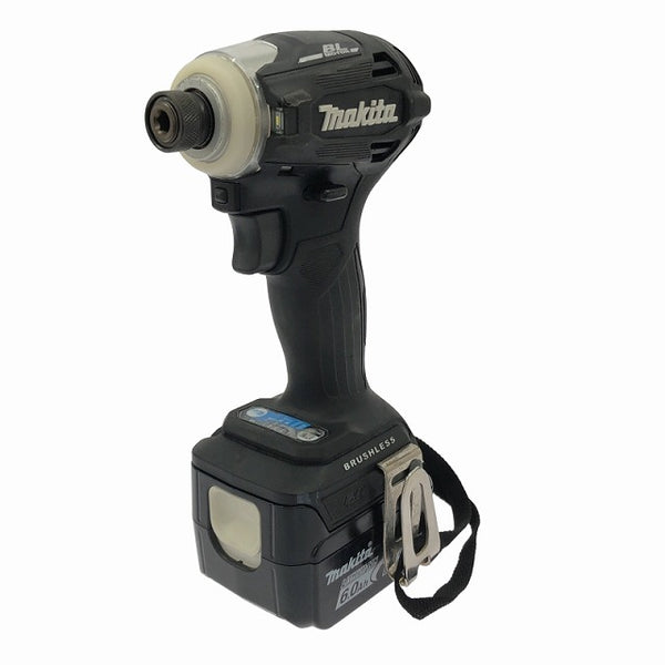 ☆比較的綺麗☆makita マキタ 14.4V 充電式インパクトドライバ TD162DRGXB 黒 バッテリー2個(14.4V 6.0Ah) 充電器 ケース付 - 4