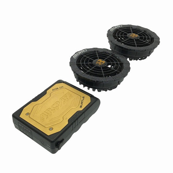 ☆中古品☆BURTLE バートル 22V 空調作業服用ファン&バッテリー AC08 AC08-2117983 - 2