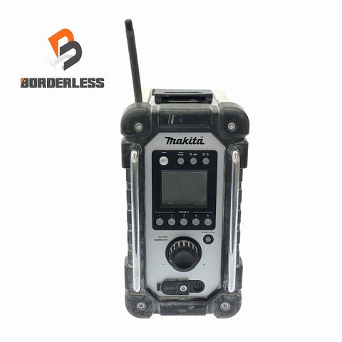 ☆中古品☆ makita マキタ 充電式ラジオ MR107 本体のみ 白/ホワイト 屋外作業 屋内作業 音楽 BGM 防災 電動工具 ※コメント必読