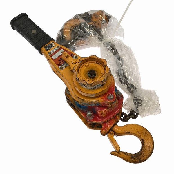 ☆中古品2個セット KITO キトー レバーブロック L5形 LB008 荷重0.8ton/800kg 揚程1.5m レバーホイスト ガッチャ 荷揚げ機 荷締め機135552 - 5