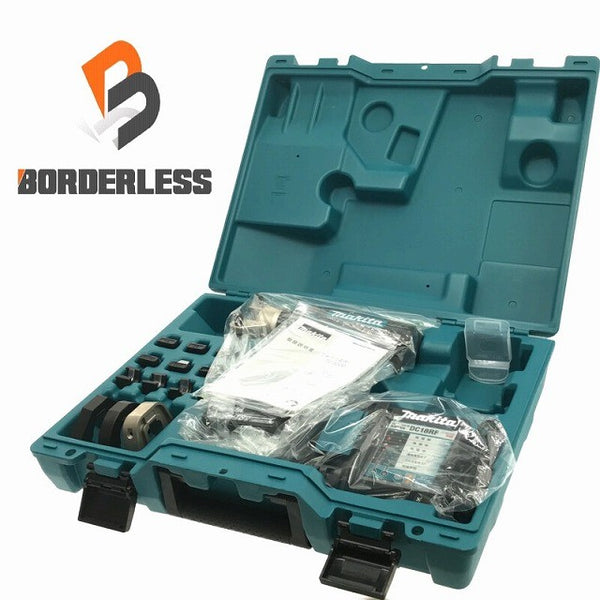 ☆未使用品☆ makita マキタ 18V 充電式圧着機 TC300DRG バッテリー1個(18V6.0Ah) 充電器 コマ ダイス付き コードレス圧着機132041 - 1