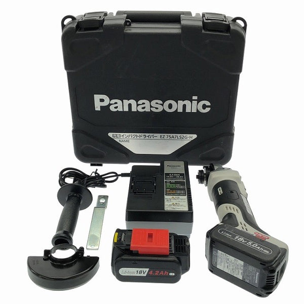☆中古品☆ Panasonic パナソニック 14.4V/18V 100mm 充電ディスクグラインダー EZ46A1 バッテリー2個(4.2Ah/5.0Ah)充電器+ケース - 3