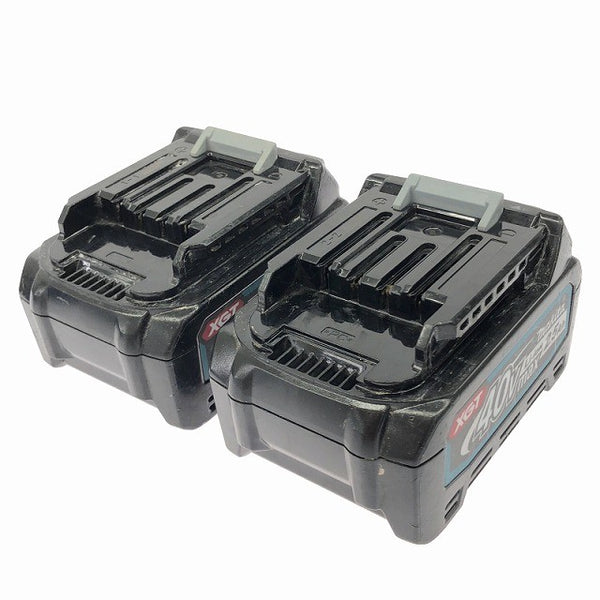 ☆中古品3点セット☆makita マキタ 40Vmax 2.5Ah 純正 リチウムイオンバッテリー2個 BL4025 急速充電器 DC40RA リチウムイオン電池134006 - 4