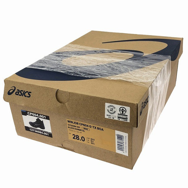 ☆未使用品☆ASICS アシックス プロスニーカー WINJOB CP604 G-TX BOA 1273A084-001 BLACK/GUNME  28.0cm 安全靴 作業靴133799 - 2