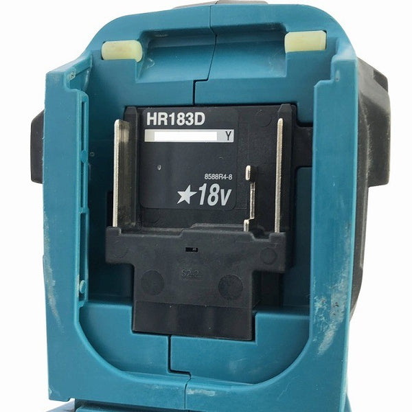 ☆中古品☆ makita マキタ 18V 18ｍｍ 充電式ハンマドリル HR183D 青/ブルー 本体+ハンドル131499 - 9