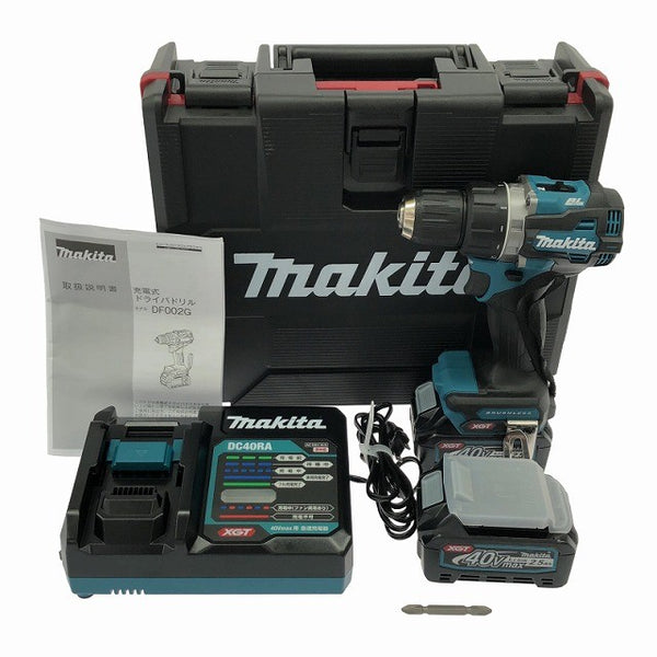 ☆未使用品 makita マキタ 40Vmax 充電式ドライバドリル DF002GRDX 青 バッテリ2個(2.5Ah) 充電器 ケース付 コードレス137624 - 3