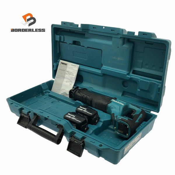 ☆中古品☆makita マキタ 18V 充電式レシプロソー JR187D バッテリ2個(18V6.0Ah) ケース付 セーバーソー/セーバソー 電動のこぎり/電のこ133517 - 1