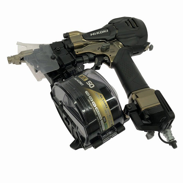 ☆未使用品☆ HiKOKI ハイコーキ 50mm 高圧 ロール釘打機 NV50HR2(S) ケース付き ハイゴールド134533 - 4